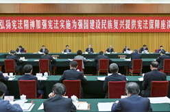 趙樂際出席“弘揚憲法精神，加強憲法實施，為強國建設(shè)、民族復興提供憲法保障”座談會并講話